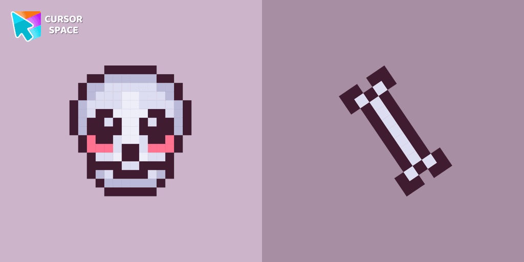 Scull Pixel cursor cursor pack